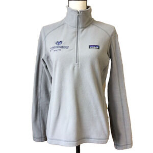 Patagonia Women's Pullover Micro D 1/4 Zip Fleece Gray Campus Jefferson Medium